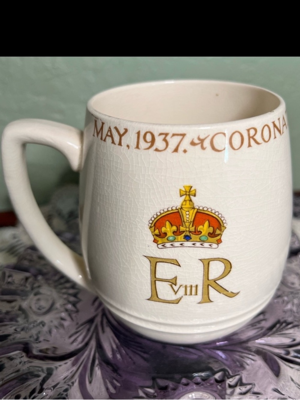 1937 Edward VIII Coronation Mug – Solian Ware by Soho Pottery